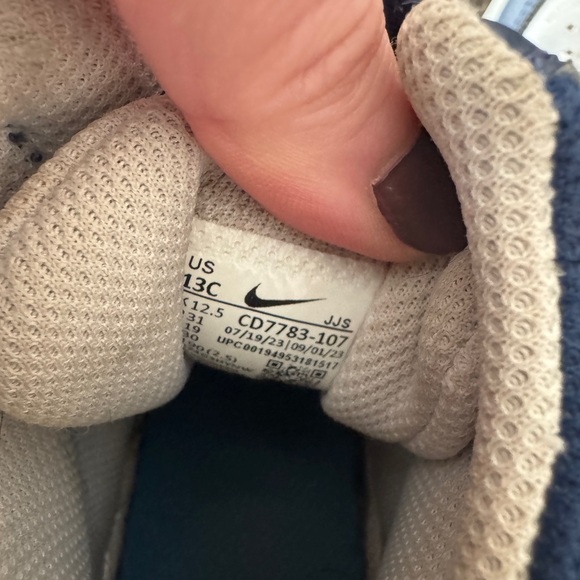 Nike Kids High-Top Sneakers - Navy and White - Picture 5 of 5